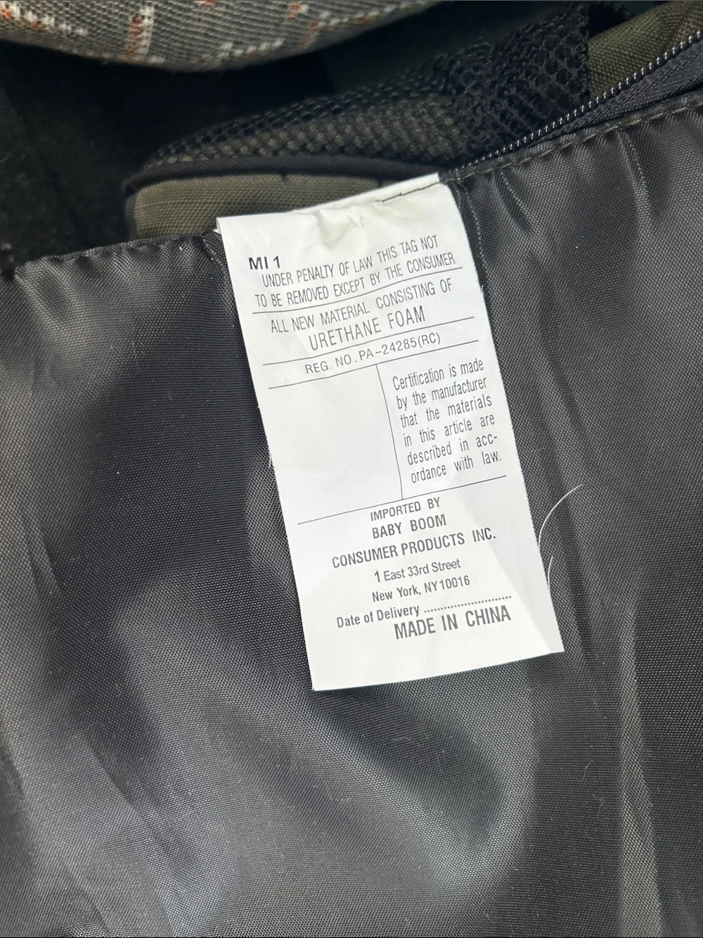 Eddie Bauer Olive and Tan Baby Changing Bag with Black Mat